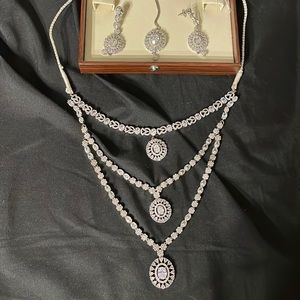 Bridal jewellery set silver